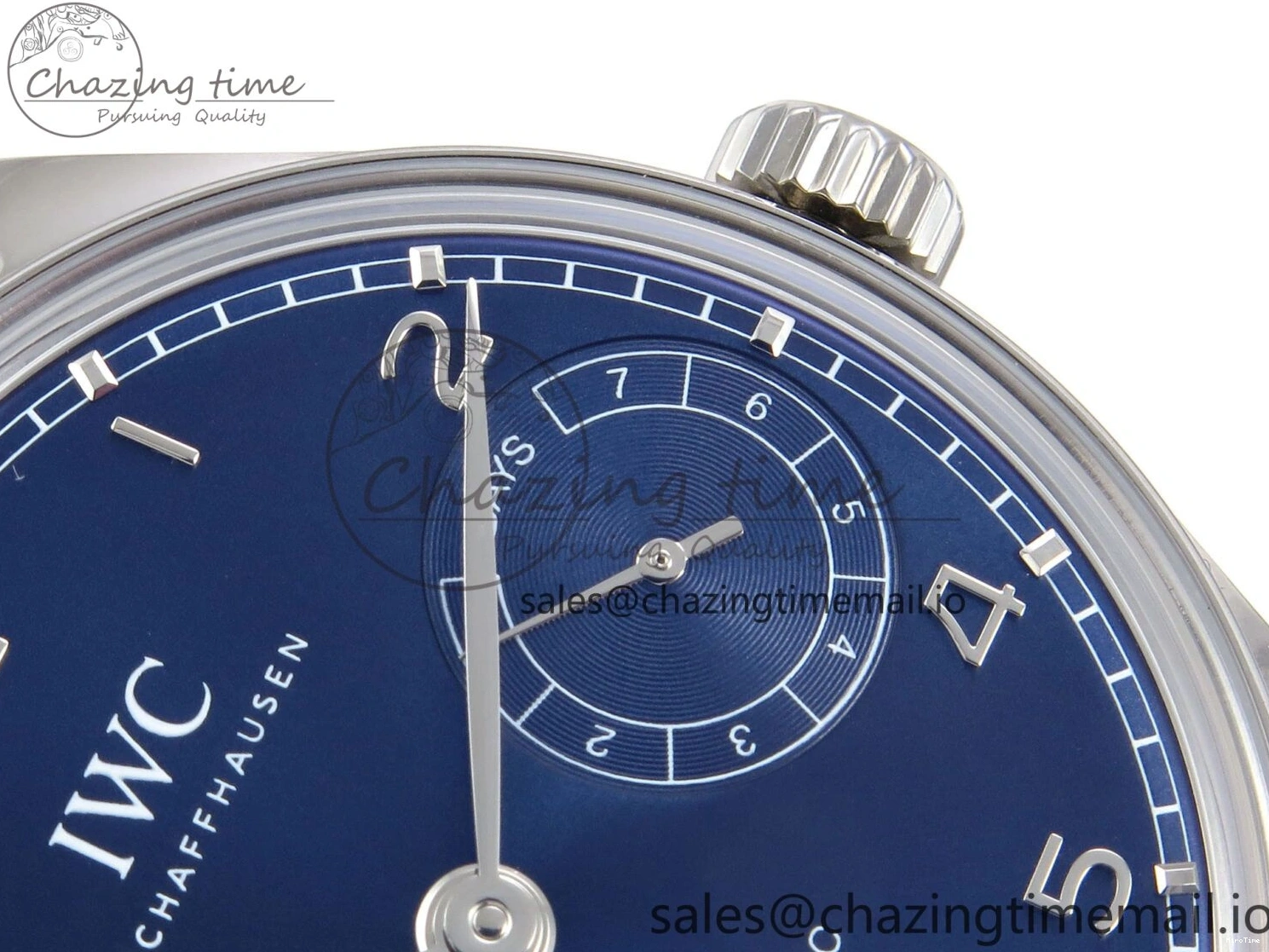 MIROTIME 0127 Portugieser Automatic SS IW501704 APSF 1:1 Best Edition Blue Dial on Black Leather Strap A HighPerformance 7008